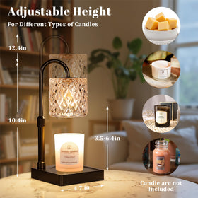 Hong-in black candle warmer lamp amber hue creates cozy vibes.