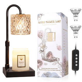 Hong-in black candle warmer lamp flameless design reduces mess and fire risk.