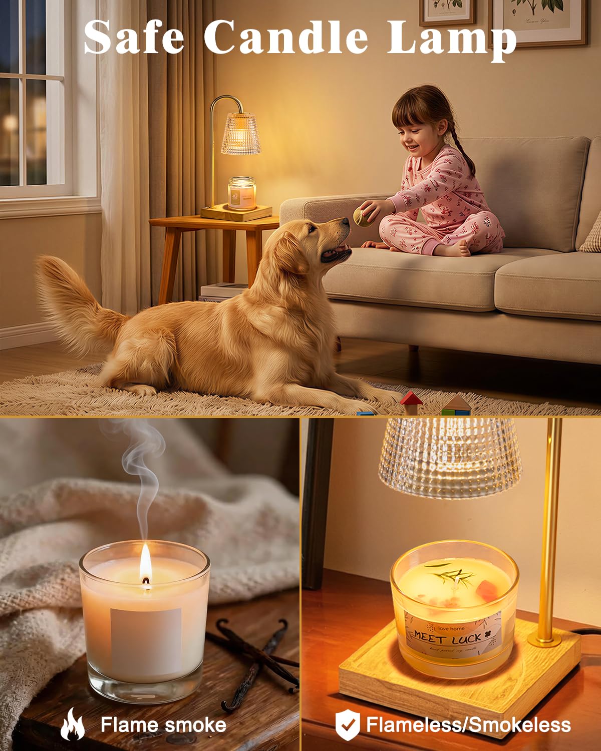 Hong-in candle warmer lamp brightness levels suit every mood.