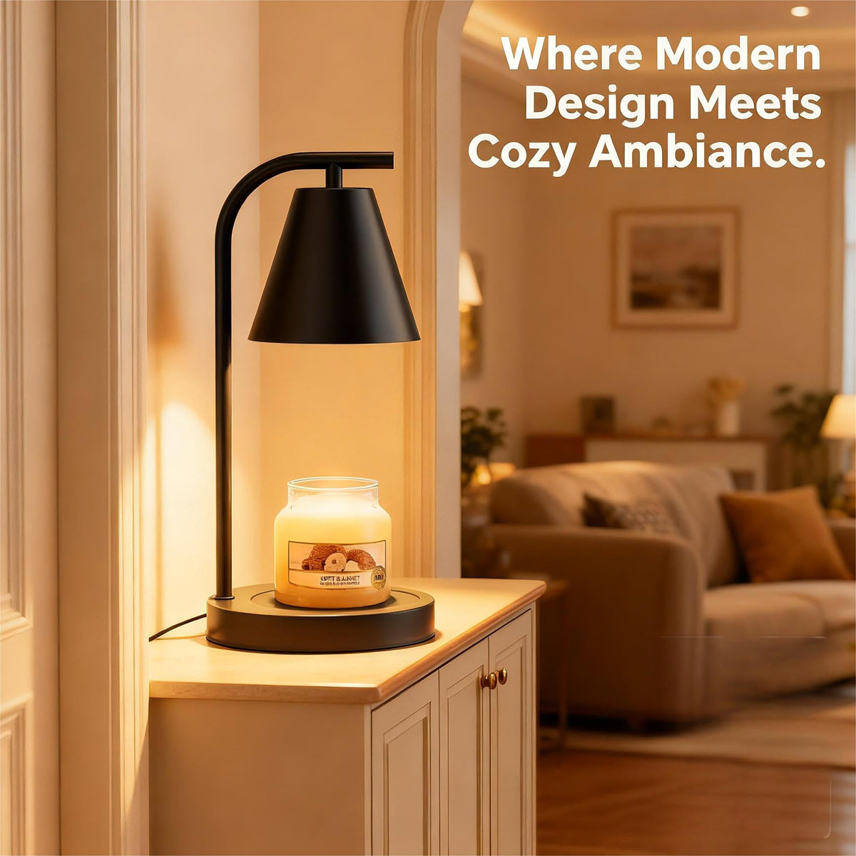 Hong-in candle warmer lamp flame-free operation supports smoke-free home fragrance.