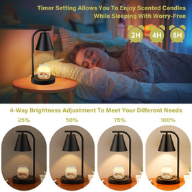 Hong-in candle warmer lamp with non-slip base ensures safe placement on surfaces.