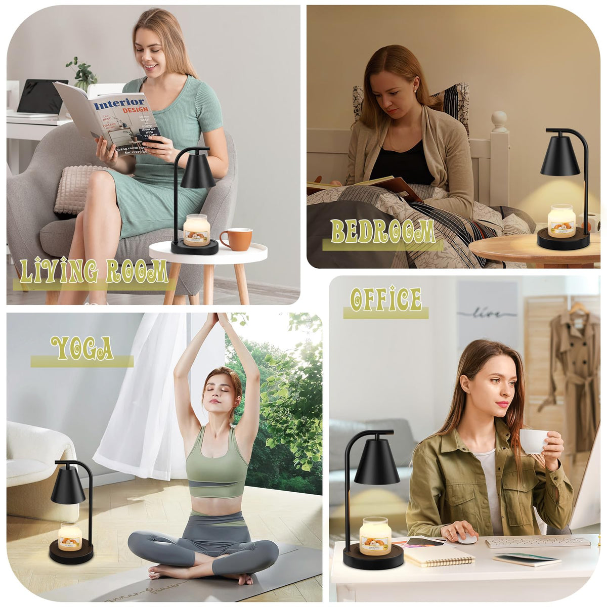 Hong-in candle warmer lamp timer automatically shuts off for energy-efficient use.