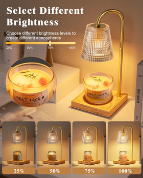 Hong-in candle warmer lamp shade with polka dots creates cozy ambience.