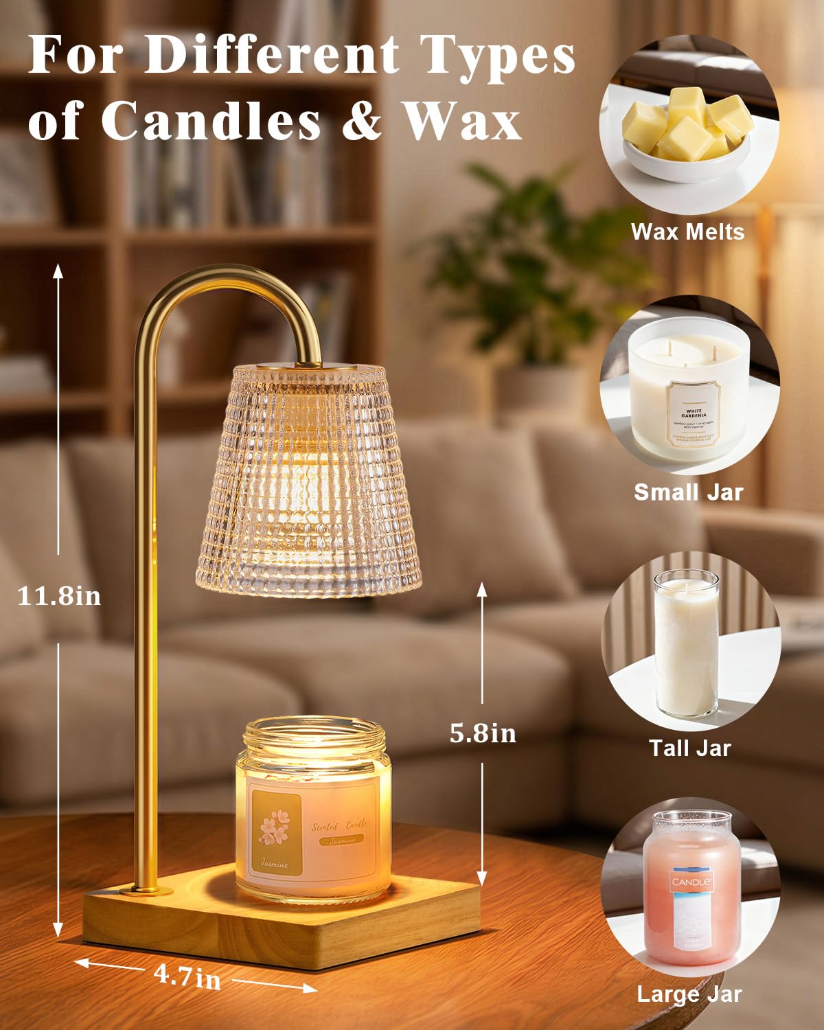 Hong-in candle warmer lamp timer enables fragrance release on schedule.