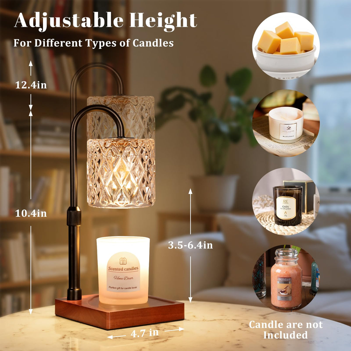 Hong-in wax-melt compatibility supports scented rituals with jars and melts.