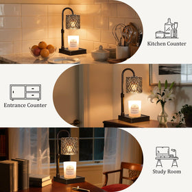 Hong-in ambient light from the warmer creates cozy evenings in the room.