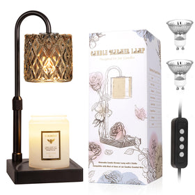 Hong-in adjustable height accommodates various jar sizes for wax melts or candles.