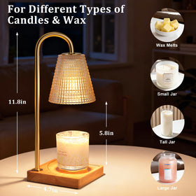 Hong-in dimmable candle warmer offering adjustable brightness for mood lighting.
