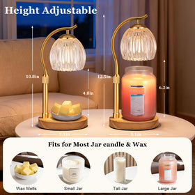 Hong-in wood base provides sturdy support for a variety of candle sizes