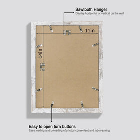 Hongkee 11x14 frame without mat fits 11x14 posters on wall or shelf.