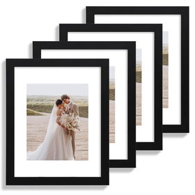 Hongkee 11x14 frame with glass and black wood front view for elegant wall display