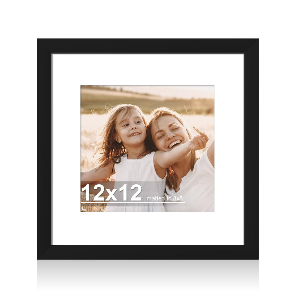 Hongkee 12x12 frame with real glass front for crystal-clear viewing