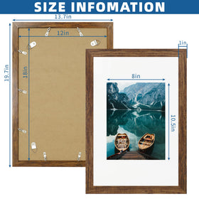 Hongkee frame mat compatibility demonstrates fit for 12x18 or 8.5x11 photos