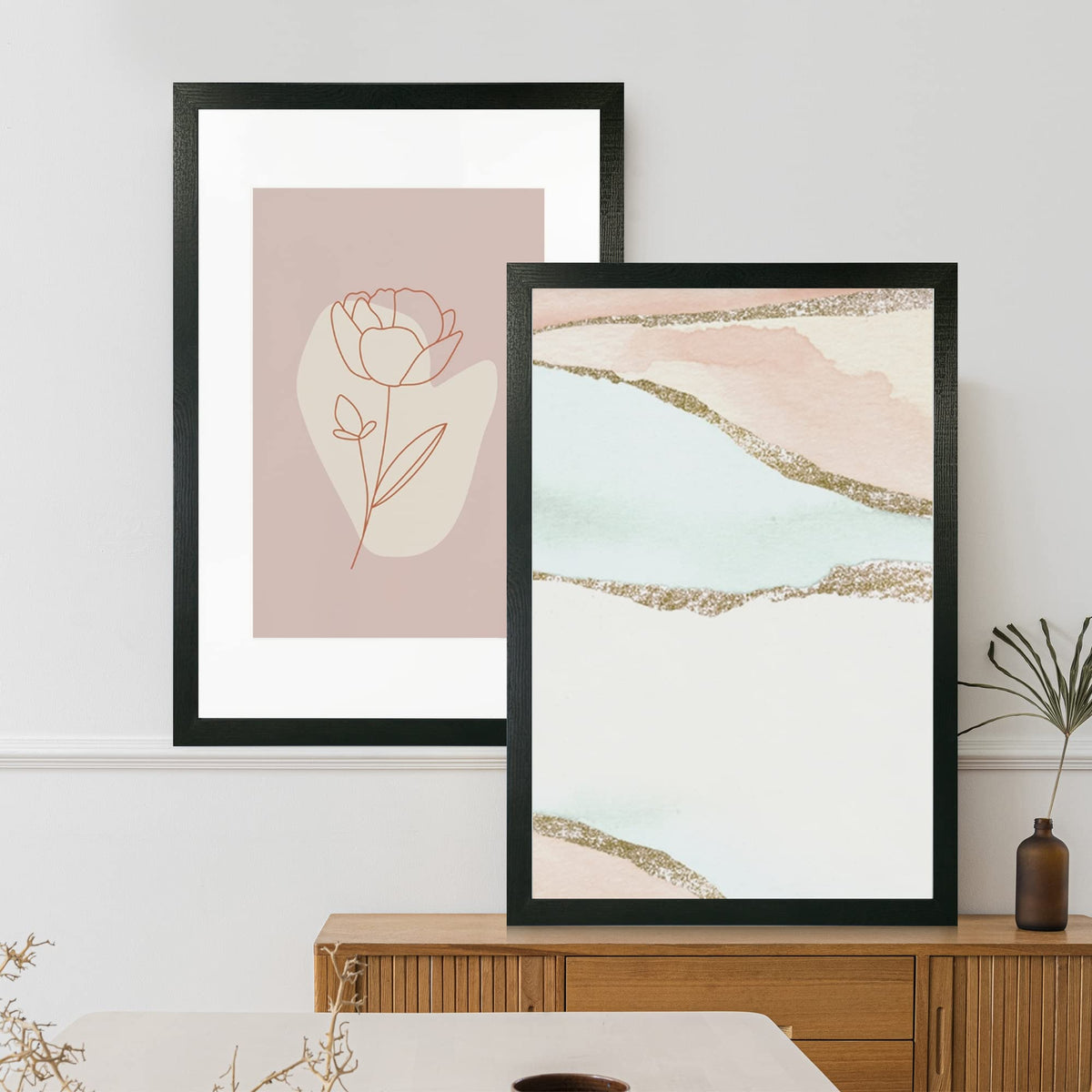 Hongkee 12x18 with mat opening fits photos snugly in any room.