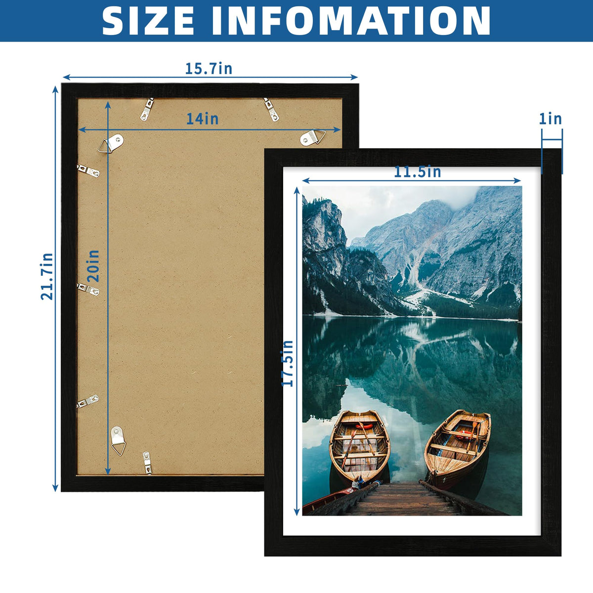 Hongkee 14x20 frame no mat display elevates bold wall art beautifully.