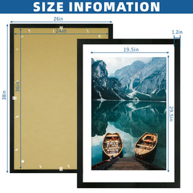 Hongkee 24x36 frame shown with horizontal wall mounting option.