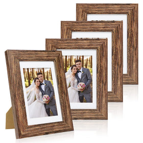 Hongkee 5x7 frame with real glass protects photos from dust and scratches