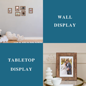 Hongkee frame with removed mat supports a 5x7 photo for a clean look