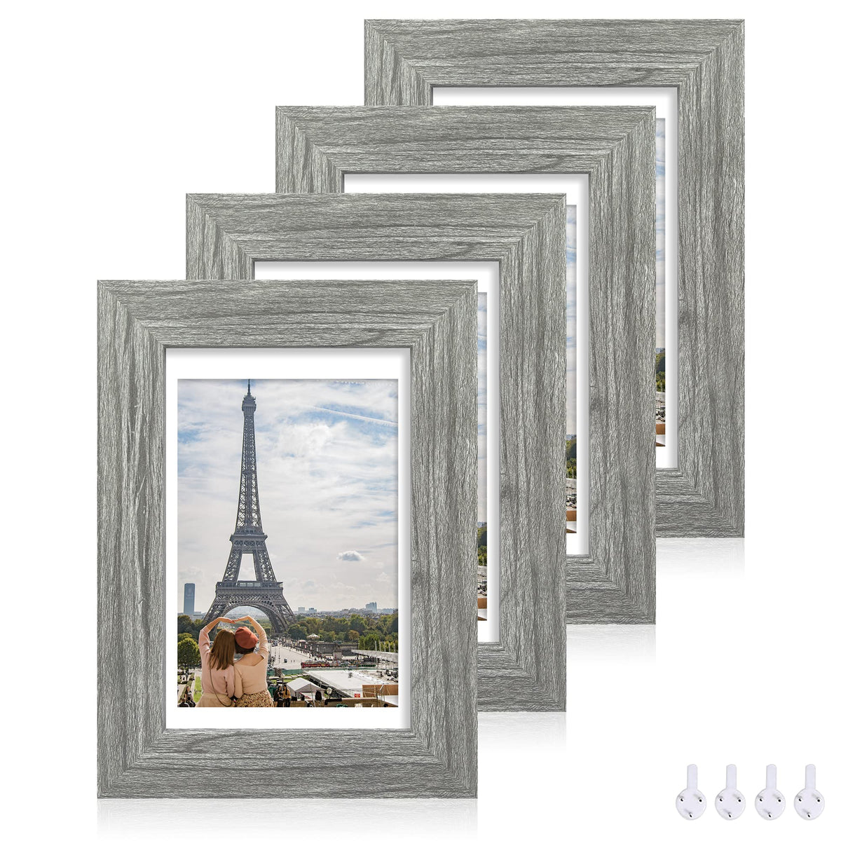 Hongkee 5x7 frame front view with real glass protects memories