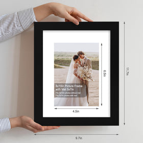 Hongkee 8x10 frame back panel shows swivel tabs for easy photo swap.