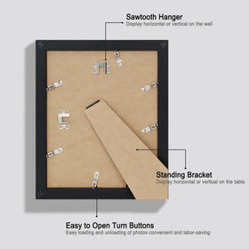 Hongkee 8x10 frame with mat option demonstrates flexibility for 5x7 photos.