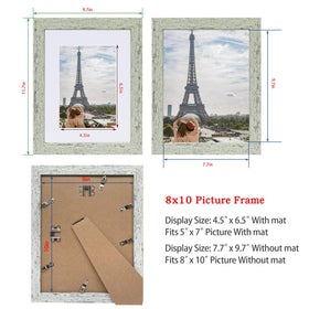 Hongkee sage green frame with mat insert showcasing 5x7 photos.