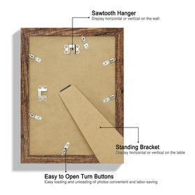 Hongkee 8x11 frame tabletop display supports horizontal or vertical layouts