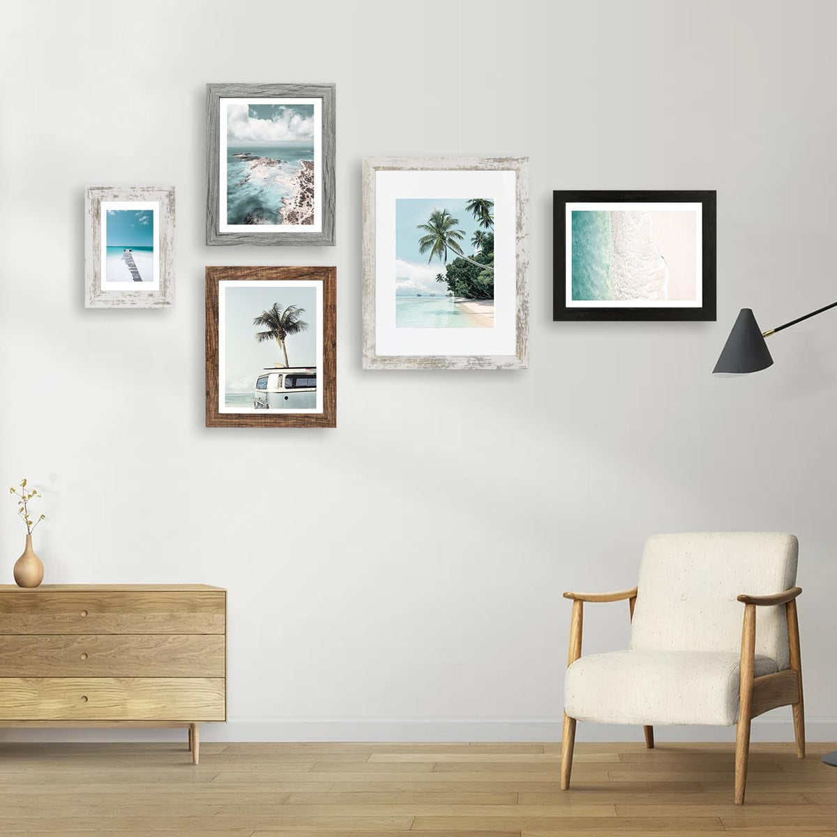 Hongkee frame back with 360-degree swivel tabs for easy photo changes