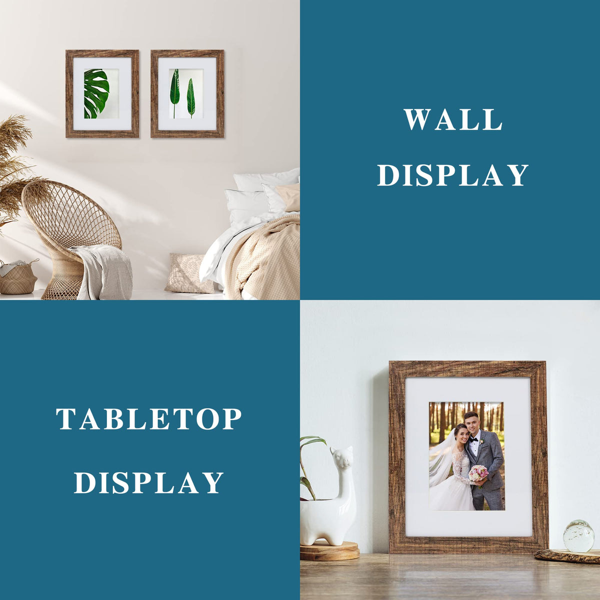 Tabletop display of Hongkee 8x10 frames in horizontal setup