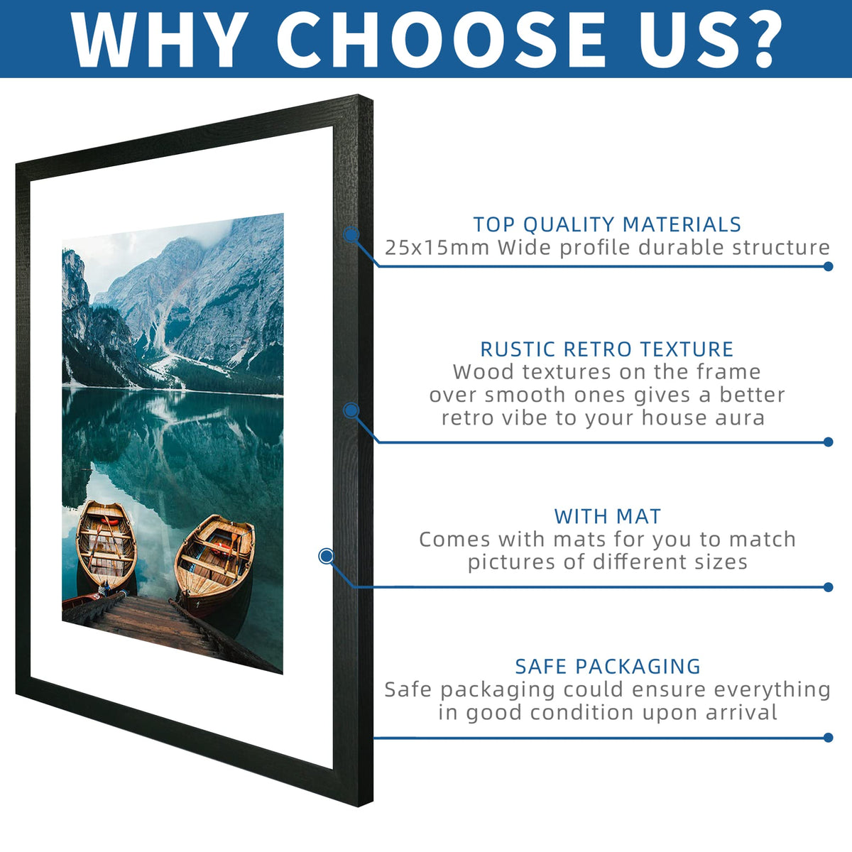Hongkee frame horizontal wall mount suits landscape prints beautifully.