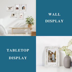Hongkee wall-mount frame with swivel tabs for easy photo changes.