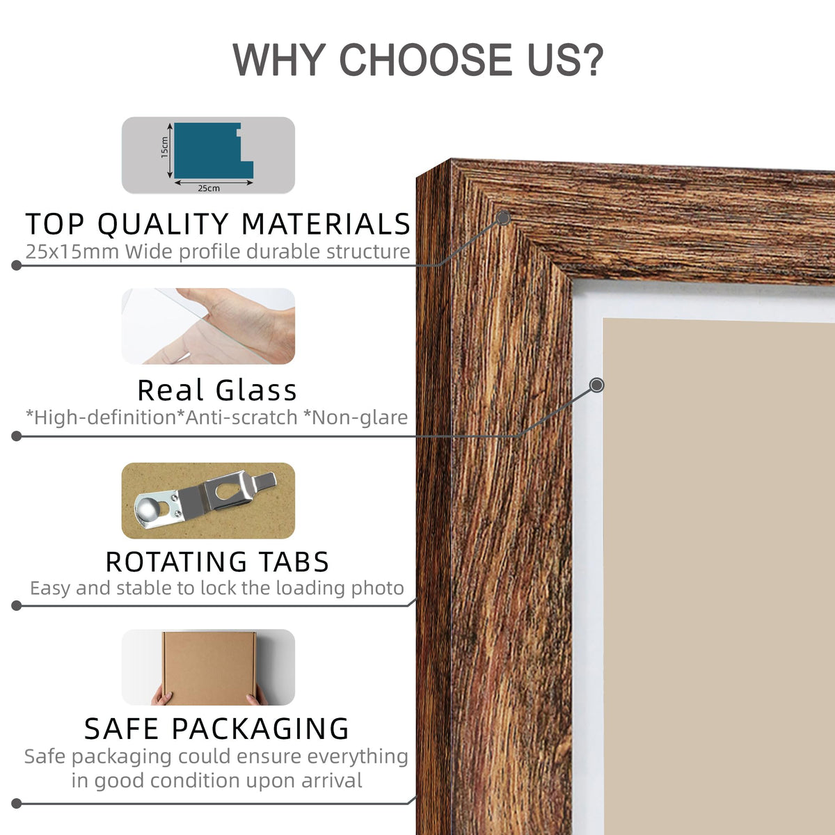 Hongkee gallery frames arranged for wall display or tabletop use.