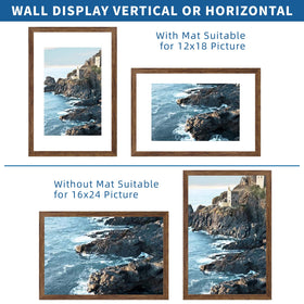 Hongkee plexiglass front protects prints without risk of glass breakage.