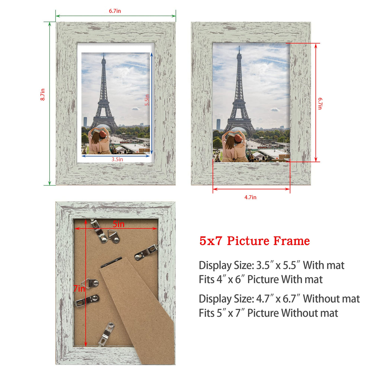 Sage green wooden frame close-up showing elegant finish