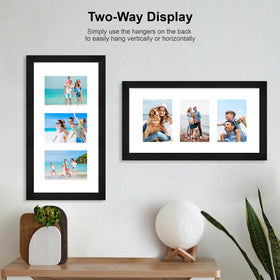 Hongkee three 5x7 with mat display demonstrates versatile collage options