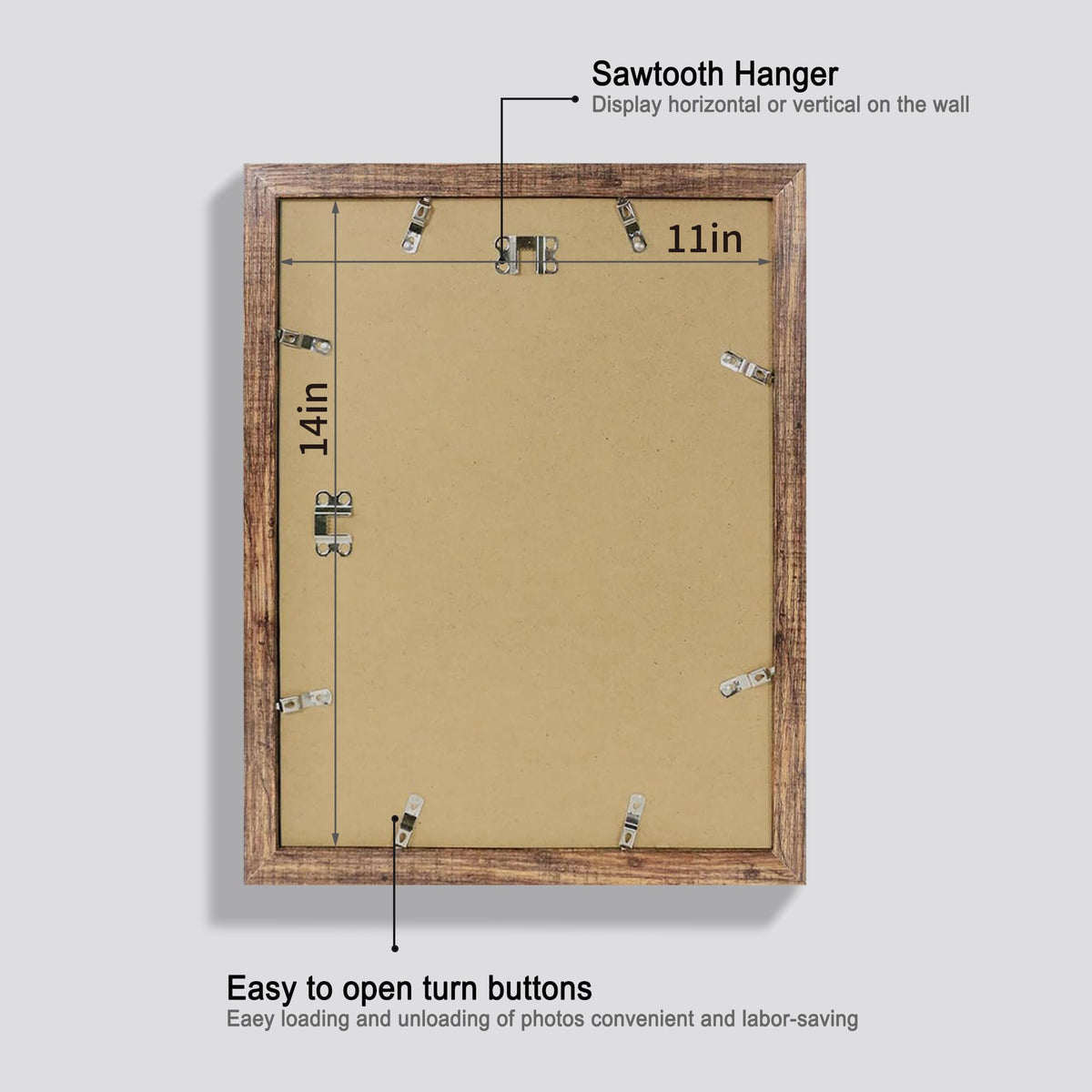 Hongkee wall mount and kickstand support vertical or horizontal display.
