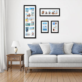 Hongkee frame features sawtooth hangers for simple wall mounting.