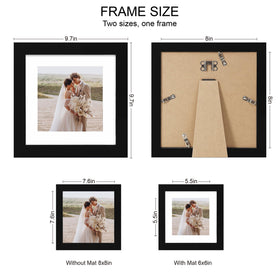 Hongkee wood frame close-up detail highlights durable MDF backing and premium glass for a clear view