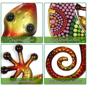 HONGLAND gecko wall art curly tail detail adds character to any wall