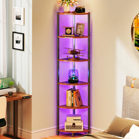 HONGOUZWL corner storage unit maximizes space-saving display