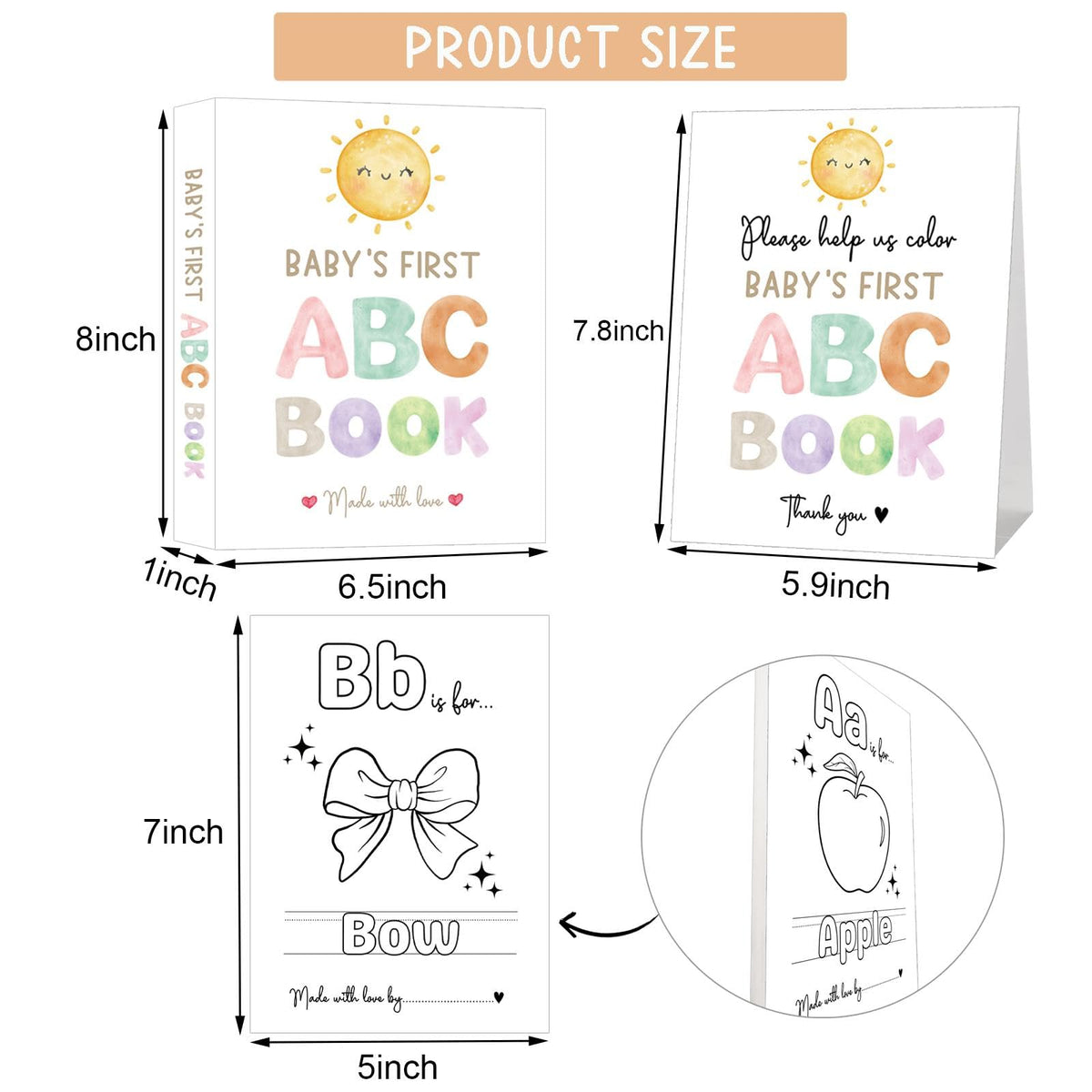 Hongpar ABC book inserts offering a lasting keepsake to revisit later.