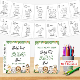 Hongpar Baby-First ABC coloring pages A to Z for playful learning.