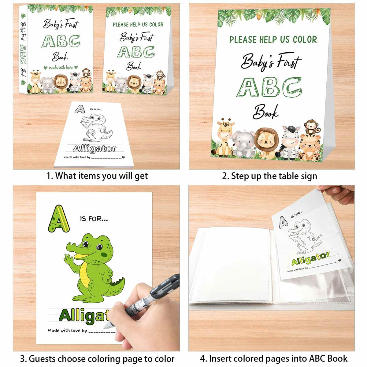 Hongpar Alphabet coloring pages invite guests to participate and celebrate milestones.