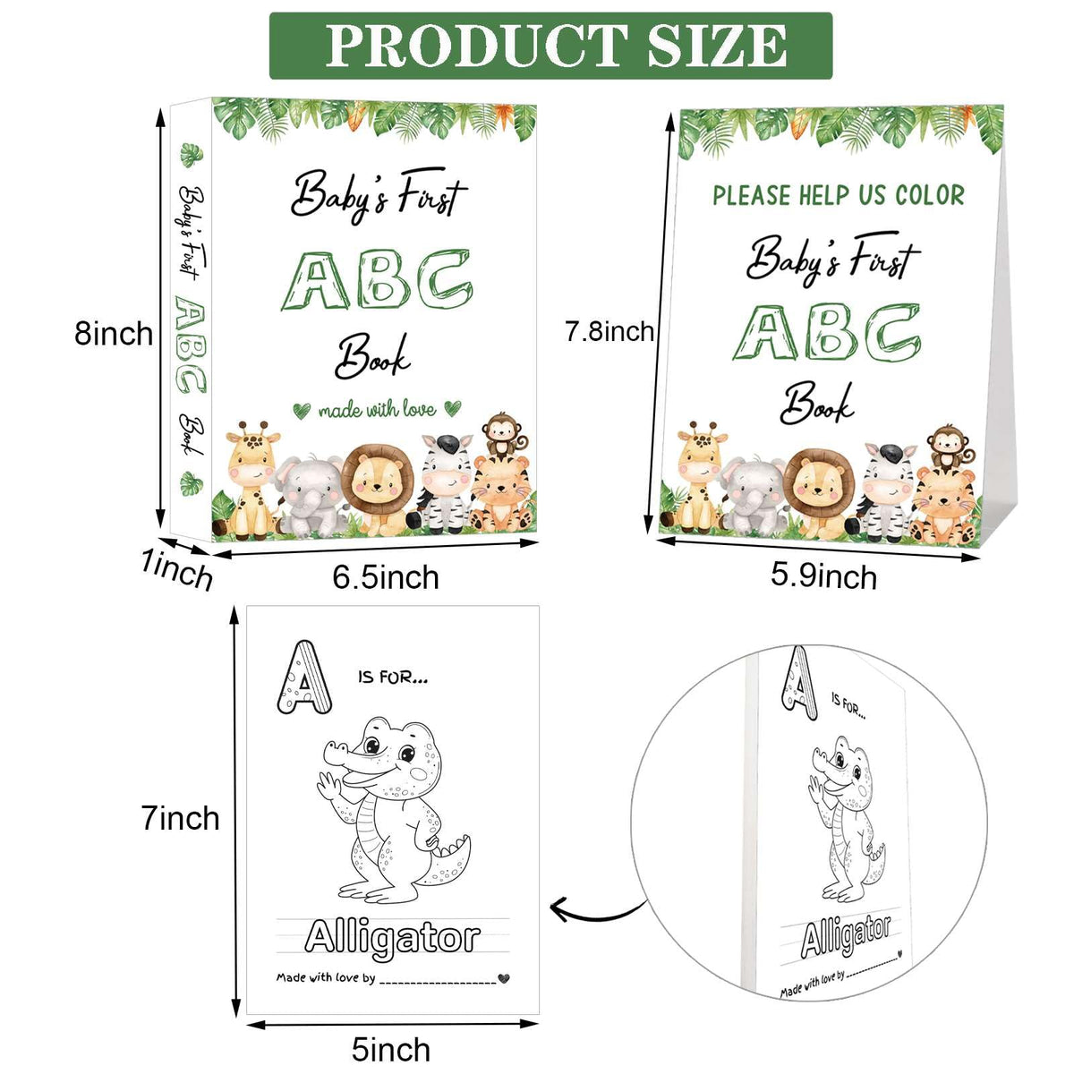 Hongpar Safari ABC table sign display creates a charming party centerpiece.