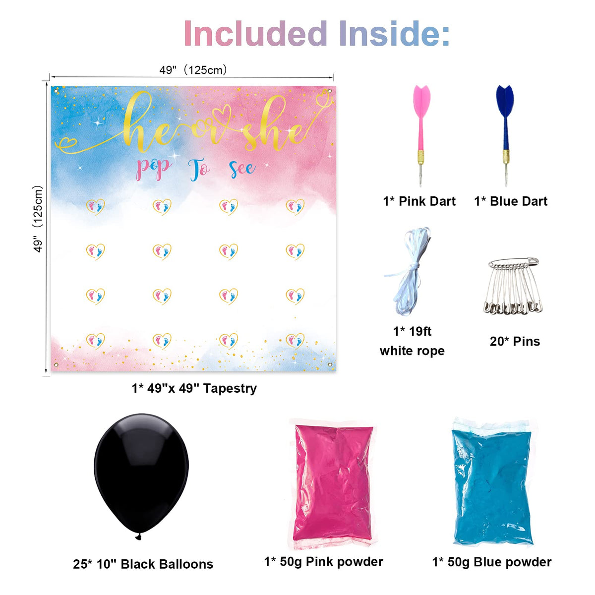 Hongpar white ribbon with pins for decor setup