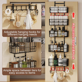 Hongtamoya adjustable-spaces-between-baskets demonstrates flexible height to fit different items.