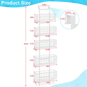 Hongtamoya door organizer with hanging hooks on the door