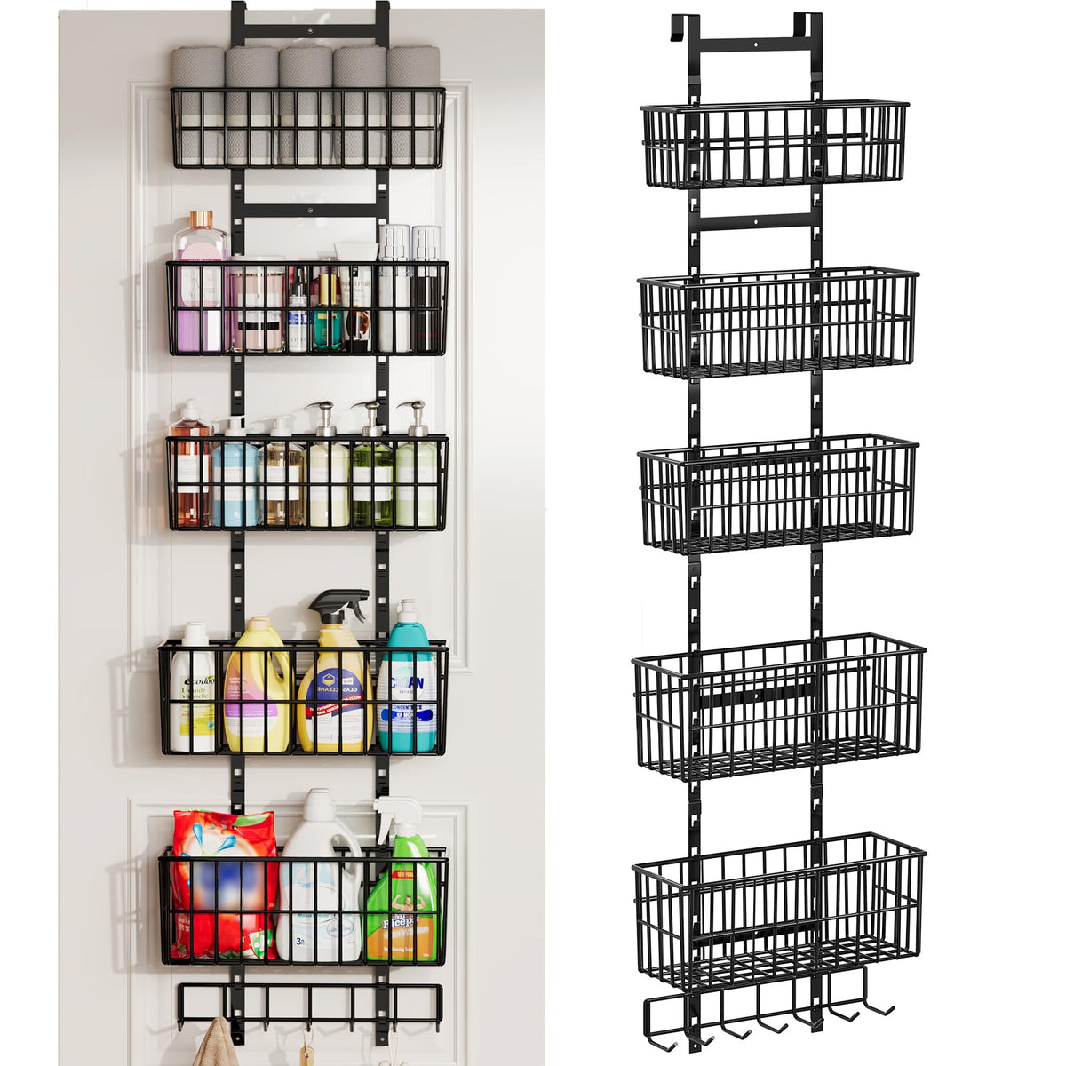 Hongtamoya over-door organizer assembly demonstrates space-saving setup for efficient room organization.