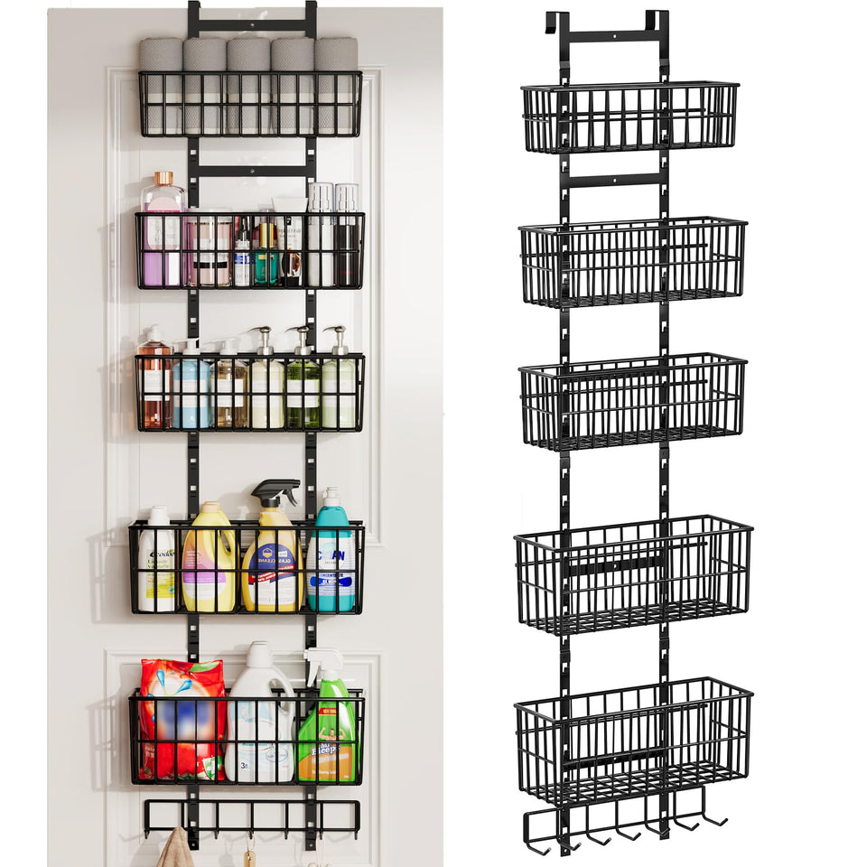 Hongtamoya over-door organizer assembly demonstrates space-saving setup for efficient room organization.