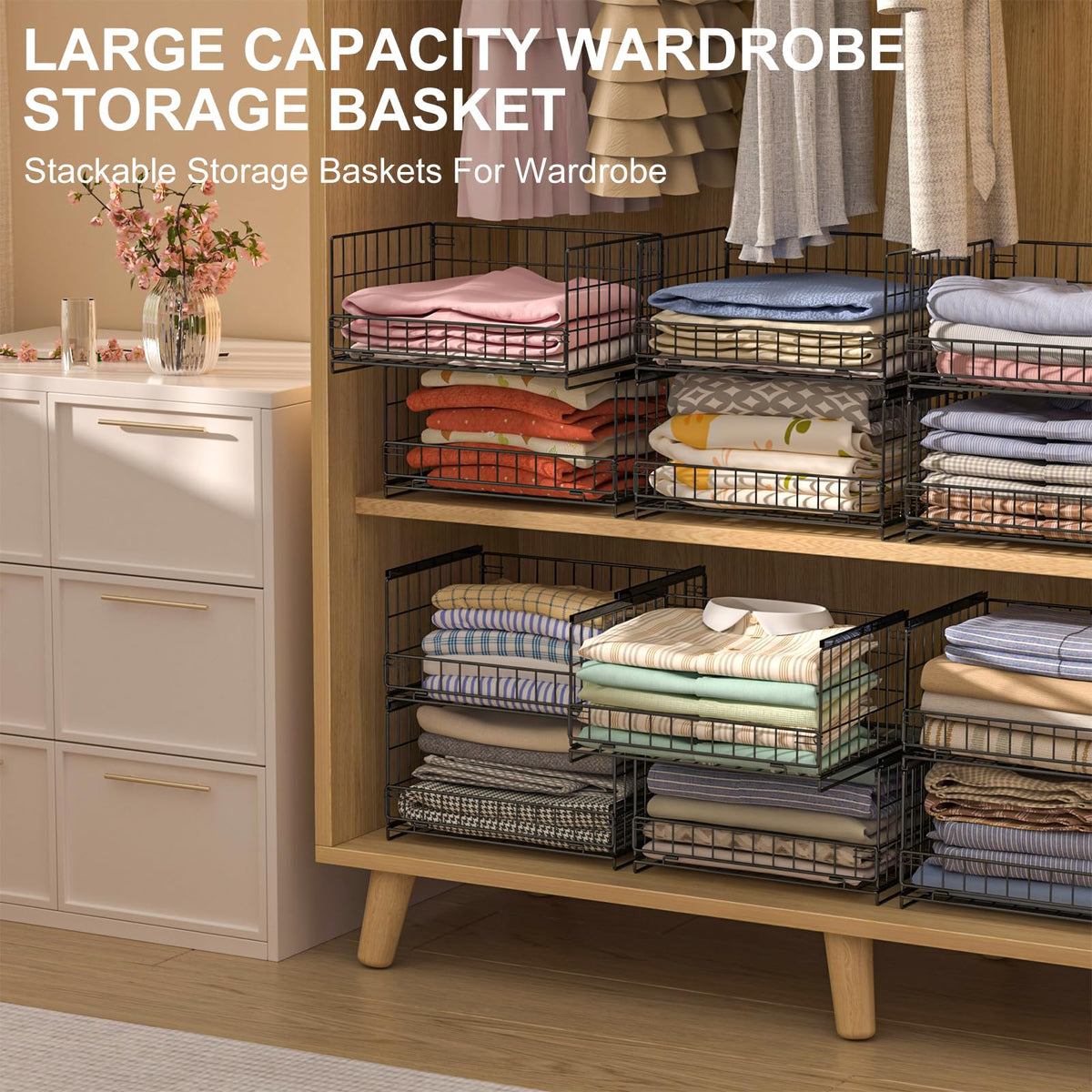 Hongtamoya slide-rails pull-out closet drawer for easy access